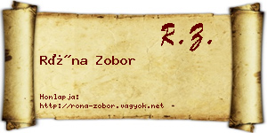 Róna Zobor névjegykártya